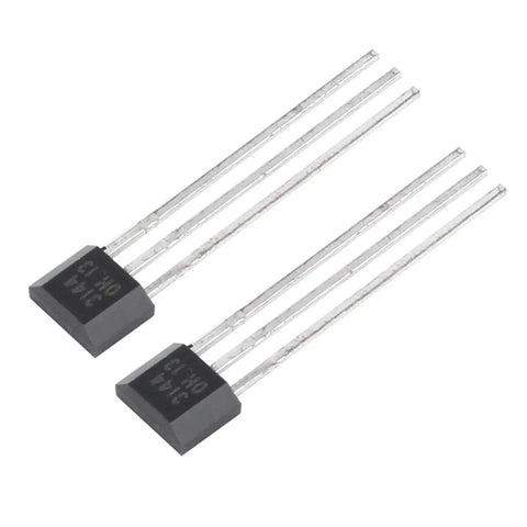 Two A3144 3-pin SIP inline Hall Effect Switches Pack Of 10 A3144 Magnetic Hall Sensor for industrial automation