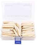 100 Pack Solid PinePocket Hole Plugs For Pocket Hole Jig And Woodworking Projects, 3/8 Inch Diameter, in storage case
