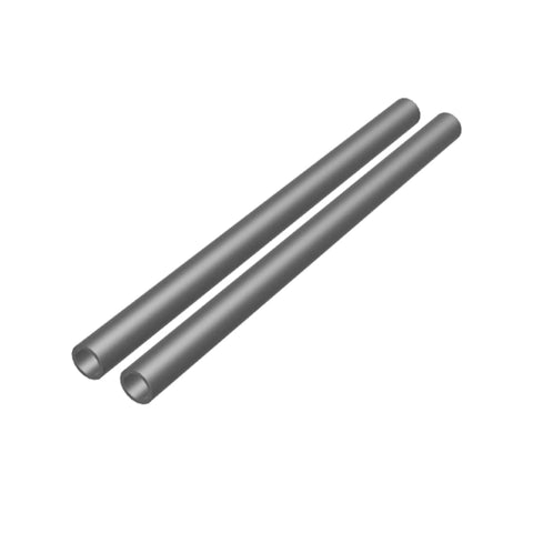 Two seamless round tubes for DIY projects, one half inch outer diameter steel tube spacer eight inch long two pack.