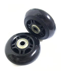 Premium Silent Rubber Luggage Wheels Replacement Casters with heavy duty bearings, black rubber design for smooth suitcase rolling.