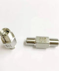 Heavy Duty BSPT Equal Male Check Valve Set For Water Gas Oil, 1/4 Inch 3/8 Inch 1/2 Inch Threads, 304 Stainless Steel Inline Valve, Non-Return, High Flow, Durable Fit, one angle and one side view