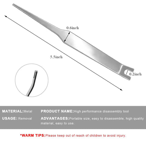 X Clamp Removal Tool For Automotive Hose Clamps And Sleeving 360 X Clamp Extractor, 5.5 inch stainless steel tool with notch