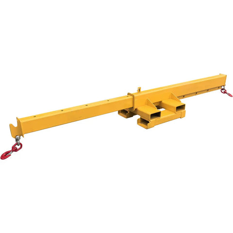Nail Every Lift Task With This Heavy Duty 5 Ton Forklift Jib Boom Crane featuring 5 ton telescopic arm in yellow steel.