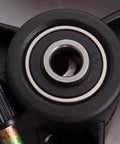 Close-up of a 6 inch pneumatic wheelchair caster bearing, part of Absolute Game Changer 6 Inch Wheelchair Front Wheel Replacement.