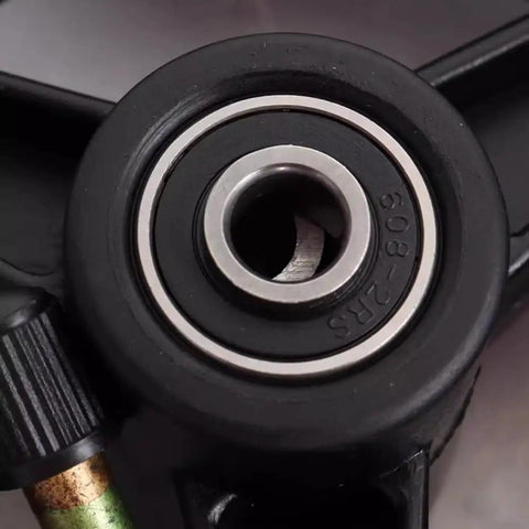 Close-up of a 6 inch pneumatic wheelchair caster bearing, part of Absolute Game Changer 6 Inch Wheelchair Front Wheel Replacement.