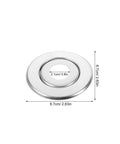 18 Piece Heavy Duty Metal Sprinkler Escutcheon Plates Ceiling Fire Sprinkler Trim Ring Covers, silver steel ring, 6.7cm diameter.