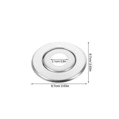 18 Piece Heavy Duty Metal Sprinkler Escutcheon Plates Ceiling Fire Sprinkler Trim Ring Covers, silver steel ring, 6.7cm diameter.