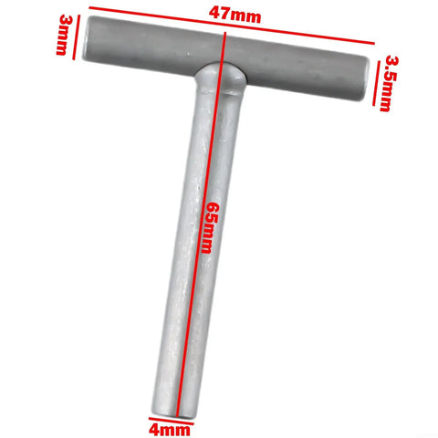 Heavy Duty T Handle Valve Adjusting Wrench With 3Mm 3.5Mm 4Mm Square Drive Socket dimensions 3mm, 3.5mm, 4mm for motorcycle engine tuning.