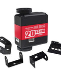 Heavy Duty Serial Bus Servo With Mounting Bracket And Plug And Play Setup offering badass twenty kilogram torque plus dual ball bearings, shown from the front with brackets.