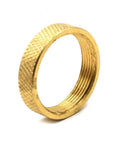 Top Shelf 5/16 Inch Brass Router Template Guide With Dead On Lock Nut Grip Replaces Oem 42054 showing detailed textured grip.