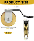 Four Pack Heavy Duty Steel Sliding Screen Door Rollers Replacement With Precision Ball Bearing Wheels For Top And Bottom Tracks Glides Smooth And Fits Universally For A No Sweat Swap, detailed size measurements included.