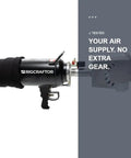 Heavy Duty Pneumatic Strap Launcher For Flatbed Trucks, air powered tool with quick connect fitting, durable steel body