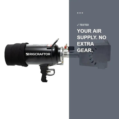 Heavy Duty Pneumatic Strap Launcher For Flatbed Trucks, air powered tool with quick connect fitting, durable steel body