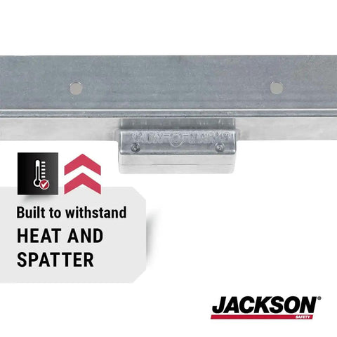 Contour Magnetic Burning Guide For Welding, straight edge magnet guide detail with heat resistance, Jackson Safety branding.