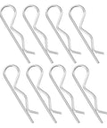 Awesome Premium 8 Piece Stainless Steel R Cotter Pins for Industrial Mechanical Assembly, sturdy fasteners with wavy design.