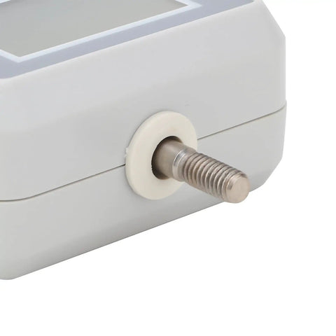 Portable Digital Force Gauge SF-500 Push Pull Tester Meter For Tension And Compression Testing, threaded metal tip close-up