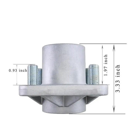 Front view of Beefed Up Heavy Duty Bearing Housing Kit For Golf Cart TXT OEM 70895 G01, showing dimensions of 3.33x1.97x0.93 inches
