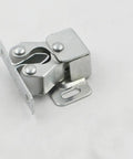 Stainless Steel Roller Catch Cabinet Latch Set 15 pieces with double ball catch, smooth and durable hardware in modern silver finish