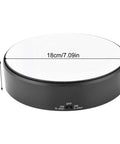 Mirror Surface Motorized Turntable Display Stand With 360 Degree Rotary Motion And Adjustable Speed, 18cm wide