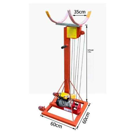 Top Shelf Industrial Winch Crane And Overhead Hoist System Workhorse Grade For Heavy Duty Material Handling Jobs Featuring A No Sweat Steel Cable Lift For Garage Shops And Rolling Shutters, orange manual hoist system with dimensions.