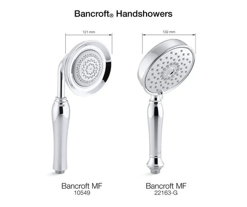 Bancroft Multifunction Handshower With 3 Spray Settings Handheld Showerhead Delivers Full Coverage Pulsing Massage And Silk Spray