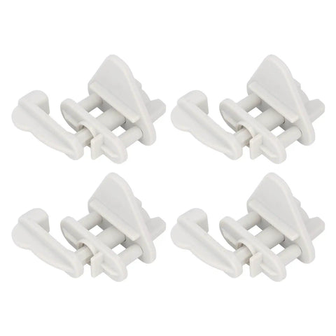 Rock Solid Abs Pontoon Boat Gate Latch Kit Heavy Duty Square Frame Latches in white, designed for secure access on frames.