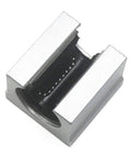 Open Linear Bearing SBR25UU Slide Unit For 25mm Shaft Motion Aluminum Pillow Block With Ball Bearing Visible Close-up