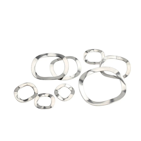 Go-To Lock Washer Assortment Kit 304 Stainless Steel Wave Washers Set M3-M41, assorted flat wave washers