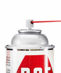 Close-up of Dry Graphite Film Spray Anticorrosive Lubricant With Quick Dry Formula For Metal Surfaces, nozzle with red straw applicator