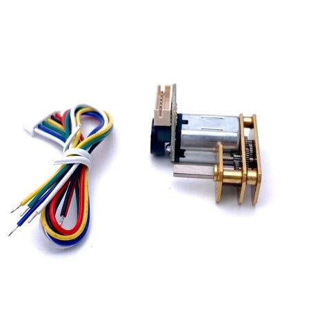 DC Gear Motor With Hall Encoder For Precise Motion 3V To 6V Operation AB Phase Feedback Industrial Grade with wires