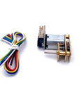 Image of a DC Gear Motor with Hall Encoder and AB Phase Feedback, 3V to 6V operation, 350 to 1 gear ratio, wires included