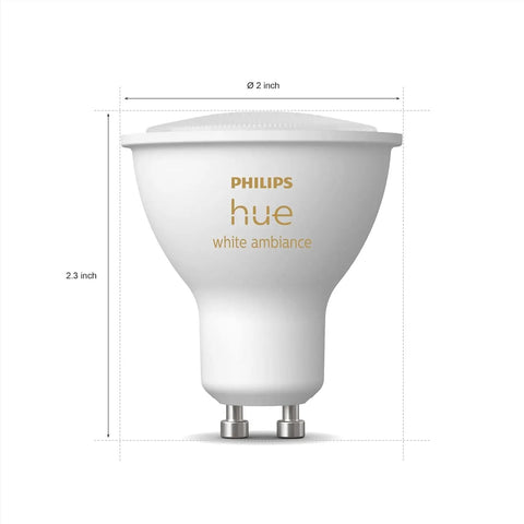 Smart 60W Equivalent GU10 LED Bulbs 2 Pack White Ambiance From Warm To Cool For Indoor Lighting With App Control