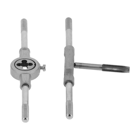 Pro Grade Tap And Die Set With Alloy Steel Taps And Dies 11 Each With Wrenches Thread Repair Kit For CNC Tools Garage Ready Hardware In Durable Iron Case Heavy Duty And Easy To Use For Quick Precise Thread Restoration, tap and die wrenches