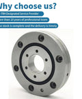 Top Shelf Cross Roller Bearing Slewing Ring For Robotic Arms Precision Rotary Turntable XUR2512UUCC0 on display, showcasing round design.