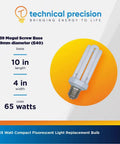 65W CFL Replacement Light Bulb With E39 Mogul Screw Base 39 Millimeter Diameter Cool White For 9166B Light Fixture 1 Pack