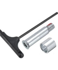Must Have Inline Skate Axle Spacer Screw Replacement Kit With T Handle Wrench Includes 8 Axles And 8 Spacers For 8mm Roller Skates Pro Grade Repair Accessories For Smooth Glide And Quick Easy Fix, silver axle, spacer, and T-handle wrench