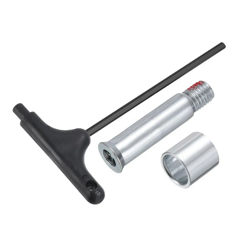 Must Have Inline Skate Axle Spacer Screw Replacement Kit With T Handle Wrench Includes 8 Axles And 8 Spacers For 8mm Roller Skates Pro Grade Repair Accessories For Smooth Glide And Quick Easy Fix, silver axle, spacer, and T-handle wrench