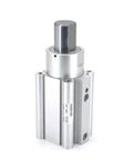 Heavy Duty Pneumatic Air Cylinder Stop Block Actuator RSDQB Series with metal body for industrial automation use.