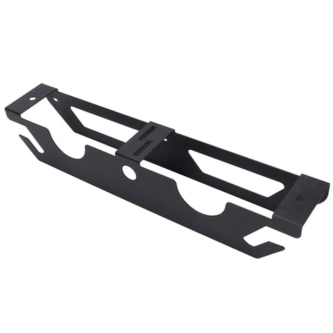 Vertical Wall Mount Angle Grinder Holder Thickened Alloy Steel Rack for garage and workshop, side view showing design and cord slots.
