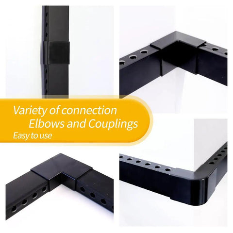 Open Slot Cable Raceway Kit For Under Desk Cable Management with Elbows and Couplings in Black, 139 Inch Total Length