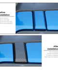 Premium Carbon Fiber Windshield Screw Covers For Ford Bronco 2021 To 2023 Left Right Pair installed over blue surface.