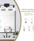 Three Light Matte Black Bathroom Vanity Light With Clear Glass Shades Anti Rust Modern Wall Lamp above bathroom mirror