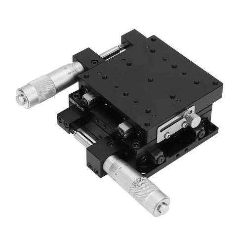 XY Linear Stage 80x80x40mm With Pro Grade Micrometer Manual Precision Translation Cross Roller Bearing Sliding Table For Precise Positioning