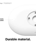 Wall Plate Cover Plus For Google Nest Thermostat 2020 Snow Durable Polycarbonate Material, close-up of sleek white design.