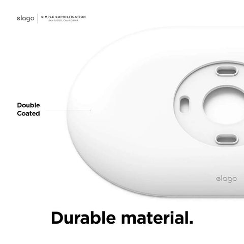 Wall Plate Cover Plus For Google Nest Thermostat 2020 Snow Durable Polycarbonate Material, close-up of sleek white design.