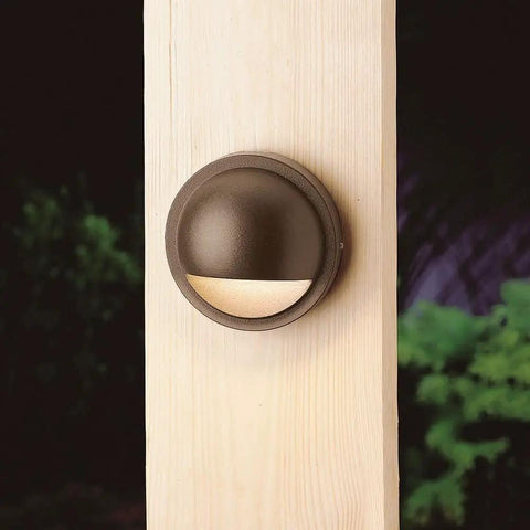 Half Moon LED Deck Light Low Voltage 12V Outdoor Weatherproof Fixture Sleek White Finish Durable Aluminum Housing 3.7 Inch Profile