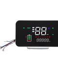 48V To 72V Digital Speedometer Display Panel For Electric Scooters And E Bikes With MPH Readout, black square gauge with wires
