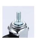 3 Inch Chrome Plated Lead Screw Swivel Caster Wheels Silent Roll Furniture Casters with steel core and swivel bracket for easy mounting.