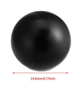 Universal Ball Knob Set For Machines, single black plastic knob, 19.6mm diameter, suitable for easy operation, wide compatibility.