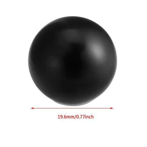 Universal Ball Knob Set For Machines, single black plastic knob, 19.6mm diameter, suitable for easy operation, wide compatibility.